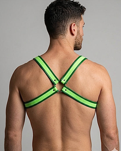 Harness Neon Glow Dual-Tone Adjustable Chest Harness – Lime inlay
