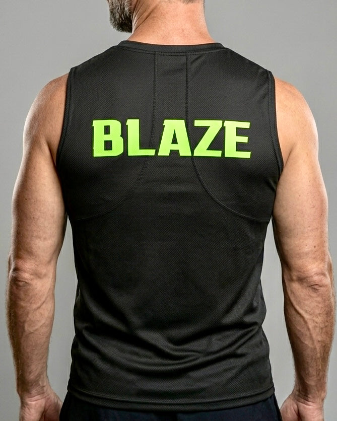 Custom Glow-in-the-Dark "PUP" Athletic Tank Top | UV Reactive & Puff Print