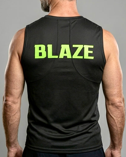 Custom Glow-in-the-Dark "PUP" Athletic Tank Top | UV Reactive & Puff Print